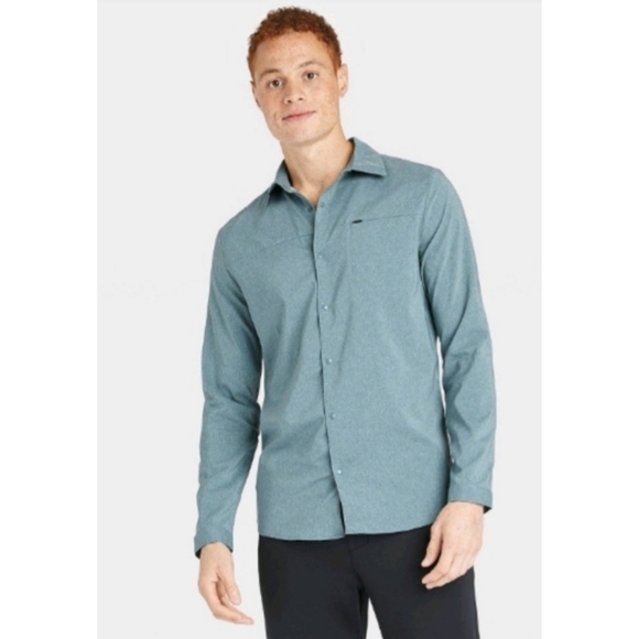 NEW All in Motion Long Sleeve Button Up Shirt - Picture 1 of 16